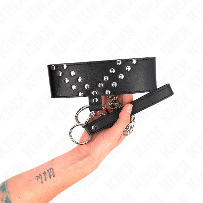 KINK - COLAR COM CINTO 65 CM COM REBITE V AJUSTÁVEL 36-43 CM X 5 CM - Image 4