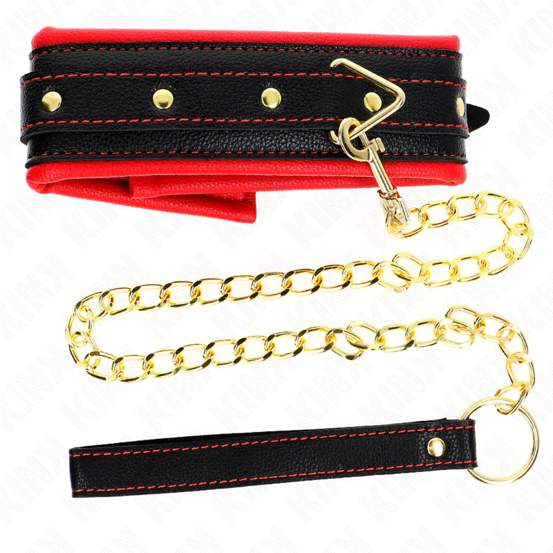 KINK - COLAR COM ESPONJA ALÇA DE IMITAÇÃO DE COURO MODELO 2 AJUSTÁVEL 37-54 CM X 3 CM - Image 4