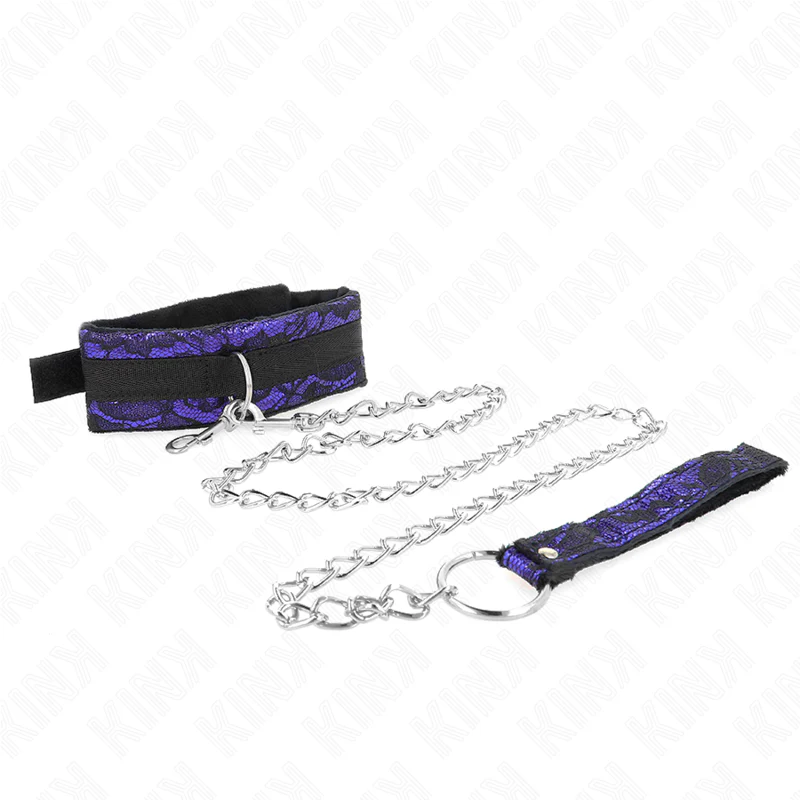 KINK - COLAR CURTO DE RENDA DE VELUDO COM CINTO 105 CM COM DEFEITO EM NYLON 44 X 5,5 CM - Image 3