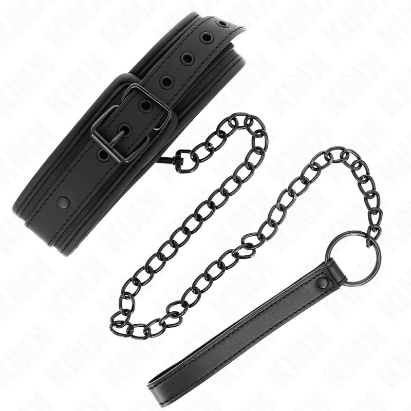 KINK - COLAR DE NEOPRENE BONDAGE MODELO 1 COM CINTO 78 CM AJUSTÁVEL 37,5 X 49,5 CM - Image 5