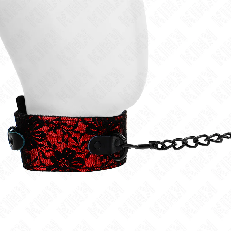 KINK - COLAR DE RENDA COM CINTO COM CINTO DE COURO REAL 105 CM / 44 X 5,5 CM - Image 4