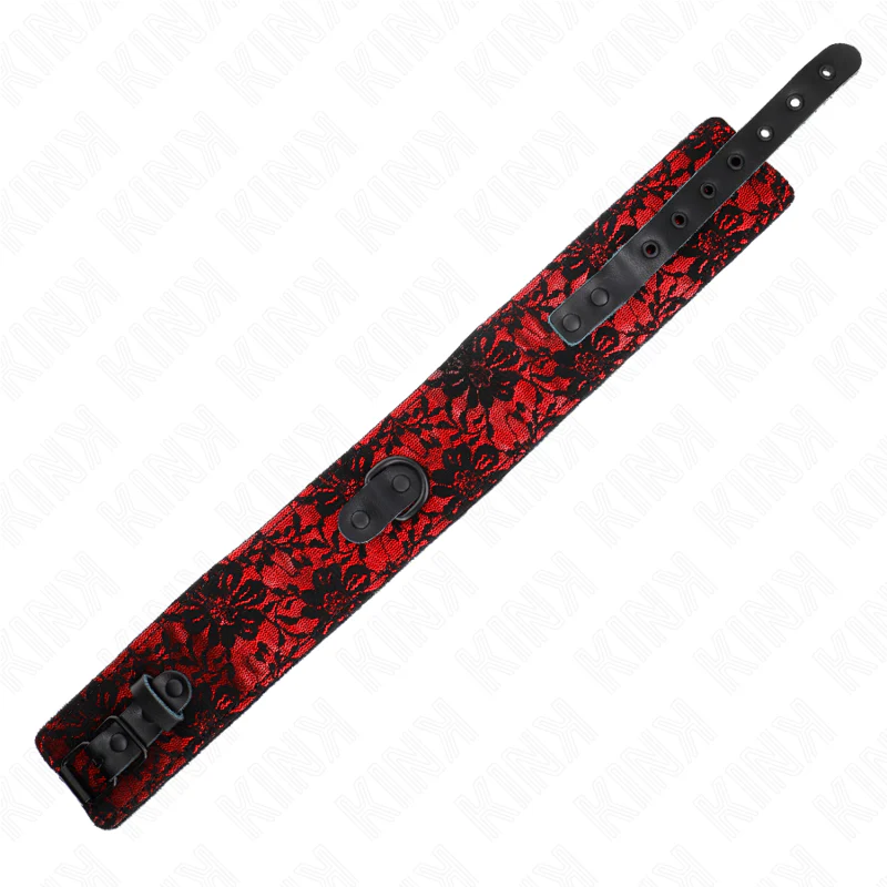 KINK - COLAR DE RENDA COM CINTO COM CINTO DE COURO REAL 105 CM / 44 X 5,5 CM - Image 6