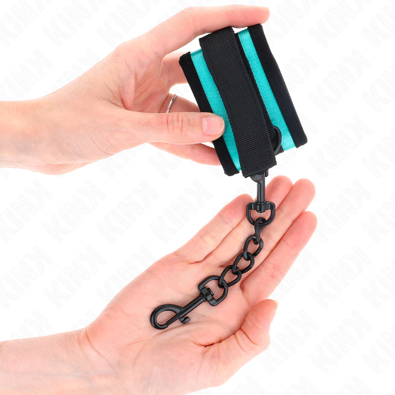KINK - GANCHO E LOOP NYLON BIND PULSO PRETO-AZUL AJUSTÁVEL 18-32 CM X 5 CM - Image 4