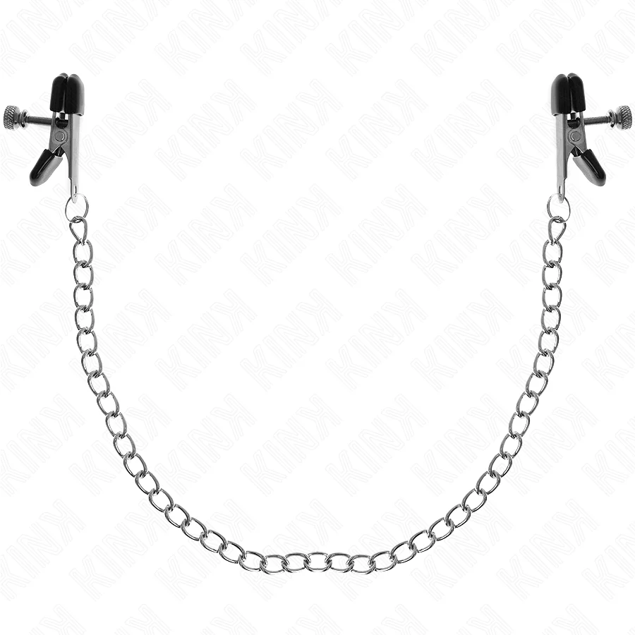 KINK - PINÇAS DE CORRENTE PLANA PRATA 34 CM