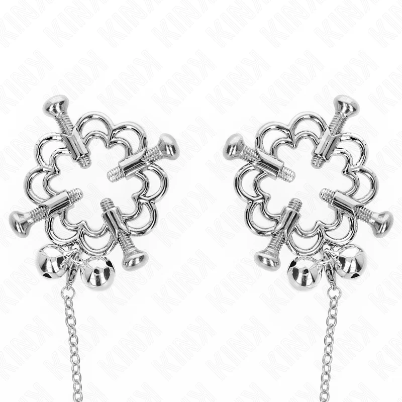 KINK - PINÇAS DE FLOR DE METAL COM CORRENTE - Image 2
