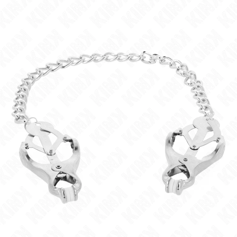 KINK - PINÇAS DE TREVO JAPONÊS COM CORRENTE PRATA 30 CM - Image 2
