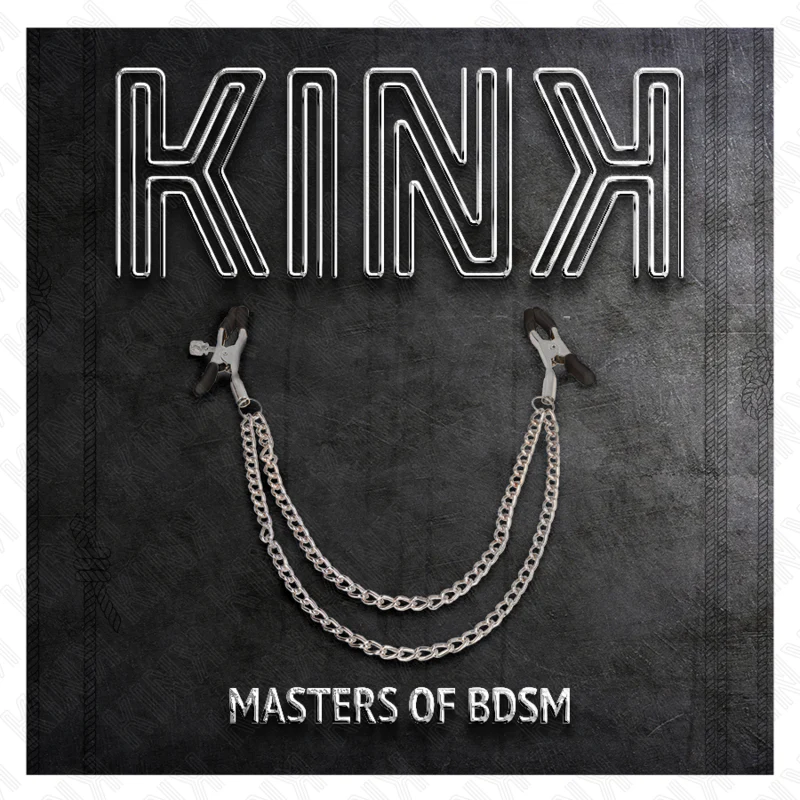 KINK - PINÇAS PARA BICOS COM 2 CORRENTES GROSSAS PRATA 20/23 CM - Image 5