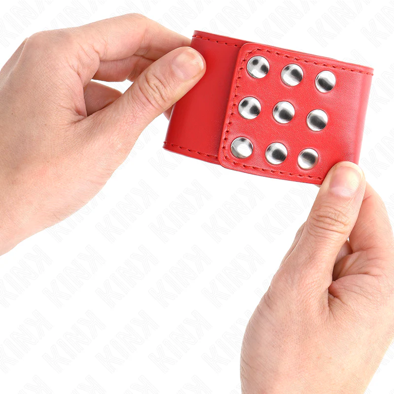 KINK - PULSO COM SNAP FASTEN VERMELHO AJUSTÁVEL 19-24 CM X 5,5 CM - Image 3