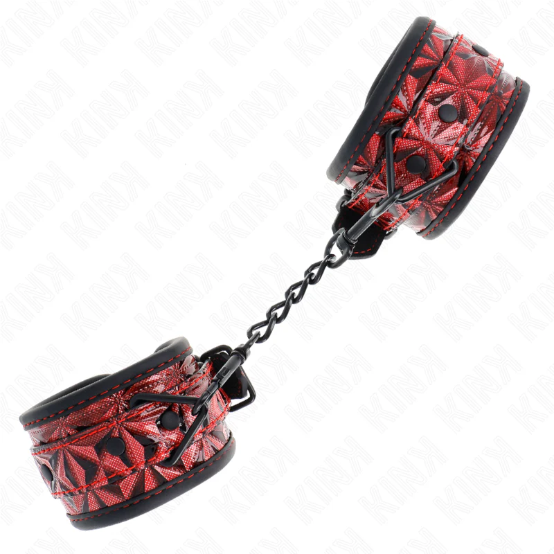 KINK - PULSO PADRÃO DIAMANTE VERMELHO ESCURO AJUSTÁVEL 17-26 CM X 5,5 CM - Image 2