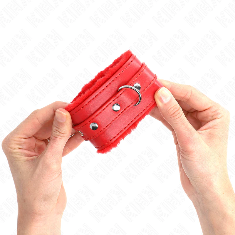 KINK - PULSO PREMIUM FORRO DE PELE VERMELHO COM CINTO VERMELHO AJUSTÁVEL 17-29 CM X 6 CM - Image 3