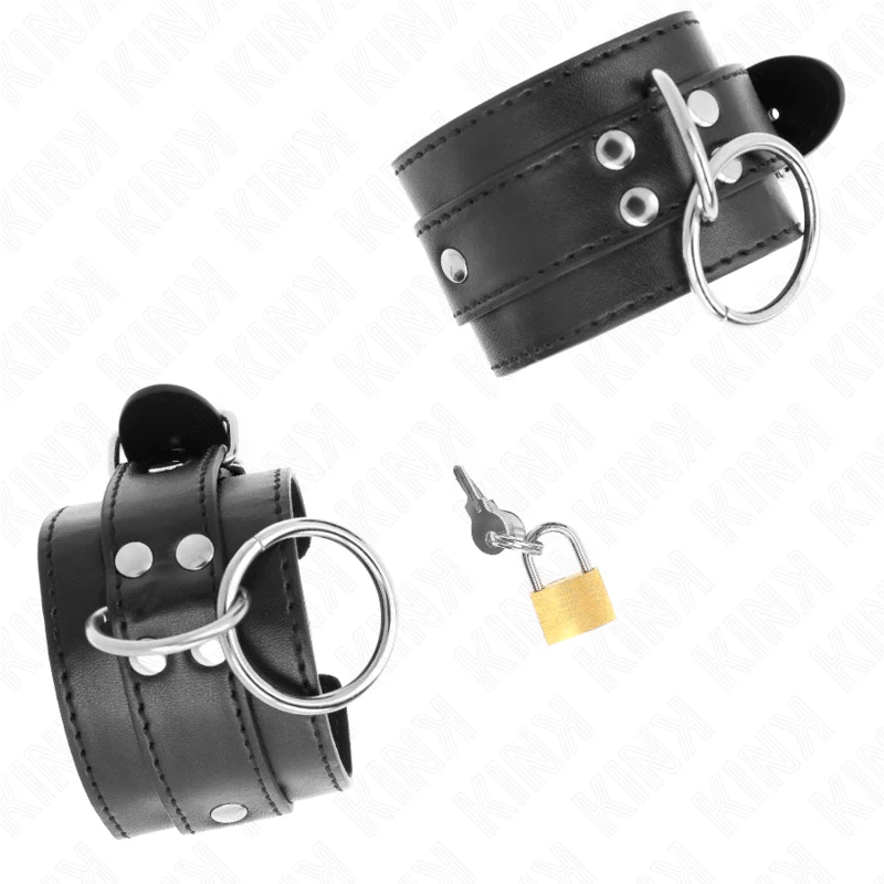 KINK - RETENÇÕES DE PULSO BLOQUEADAS O-RING PRETO AJUSTÁVEIS 20-28 CM X 5,5 CM - Image 2