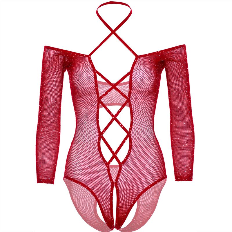 LEG AVENUE - BODY CROTHLESS COM VERMELHO BRILHANTE - Image 9