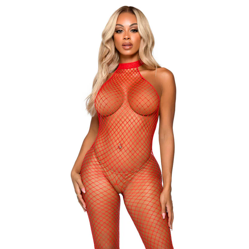 LEG AVENUE - LE FRIVOLE BODYSTOCKING - CUELLO RACER TALLA UNICA ROJO - Image 6