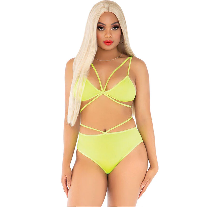 LEG AVENUE - TOP & BRAGAS CON TIRANTES AMARILLO - Image 7