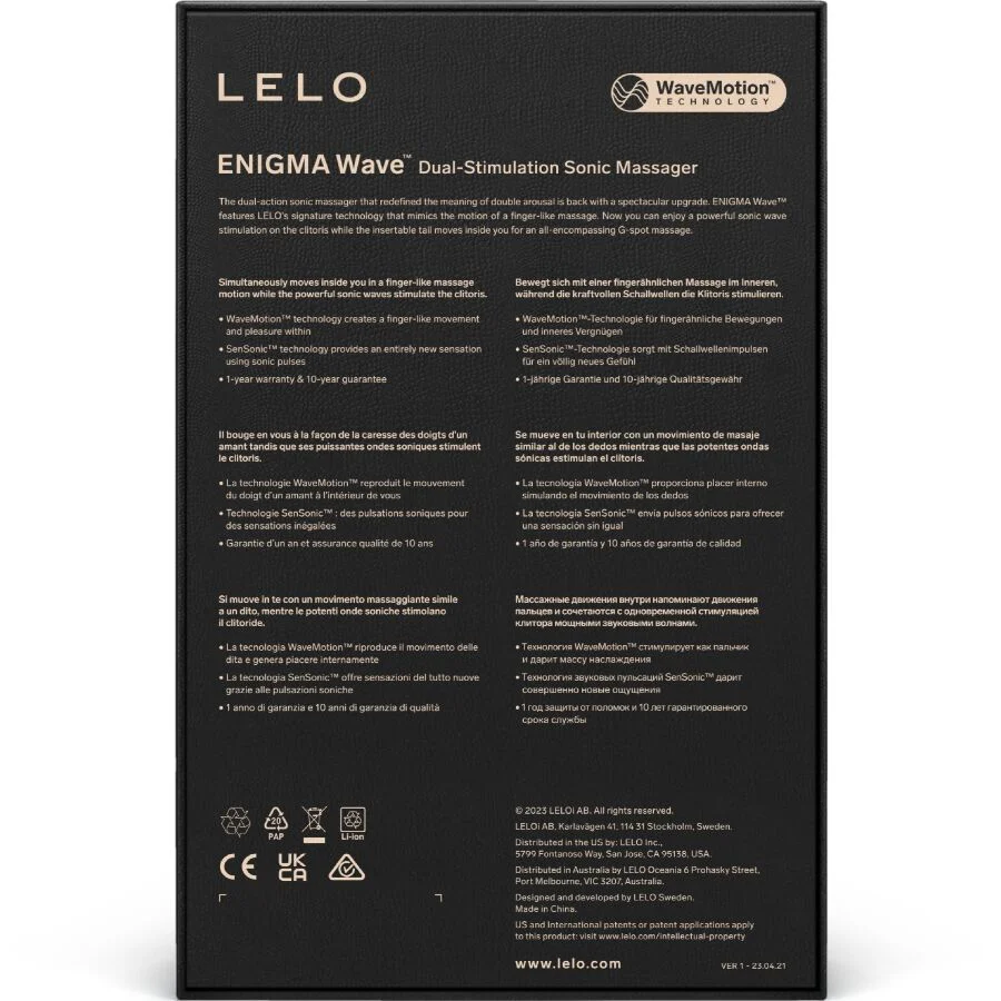 LELO - ENIGMA WAVE MASSAGEADOR DE TRIPLA VIBRAÇÃO CYBER ROXO - Image 5