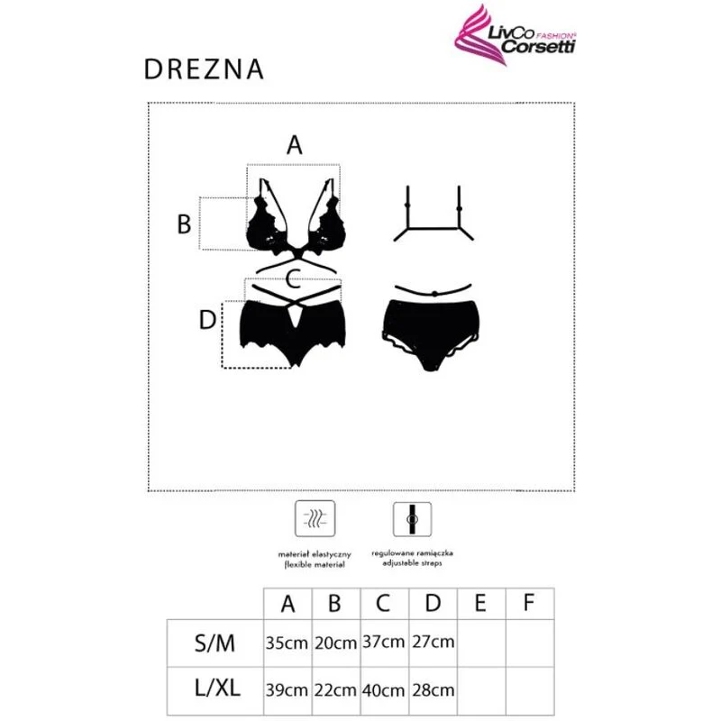 LIVCO CORSETTI FASHION - DREZNA LC 90733 SUJETADOR + PANTY NEGRO - Image 15