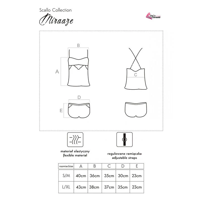 LIVCO CORSETTI FASHION - MIRAAZE LC 90567 CAMISETA + SHORTS NEGRO - Image 8