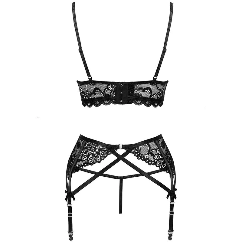 LIVCO CORSETTI FASHION - MORIDAM LC 90552 SUJETADOR + LIGUERO + PANTY NEGRO - Image 10