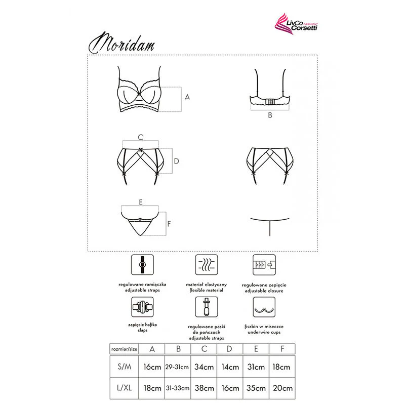 LIVCO CORSETTI FASHION - MORIDAM LC 90552 SUJETADOR + LIGUERO + PANTY NEGRO - Image 24