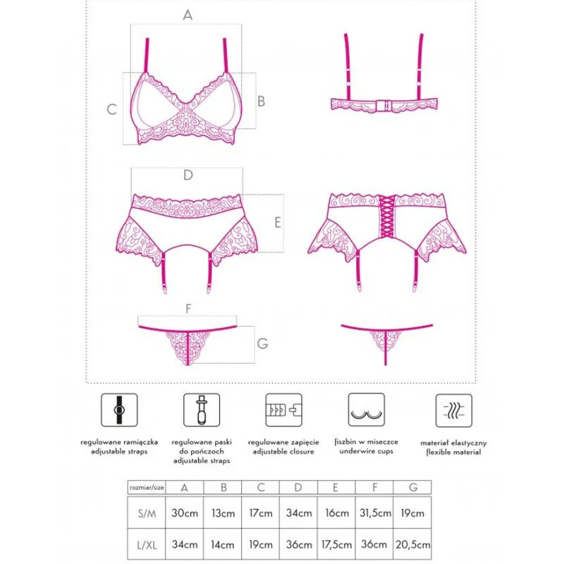 LIVCO CORSETTI FASHION - NAHIR LC 20214 SUJETADOR + PANTY + LIGUERO S/M - Image 2