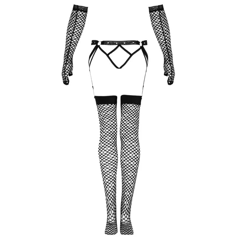 LIVCO CORSETTI FASHION - NEMALIA SET LIGUERO + MEDIAS + GUANTES NEGRO - Image 17
