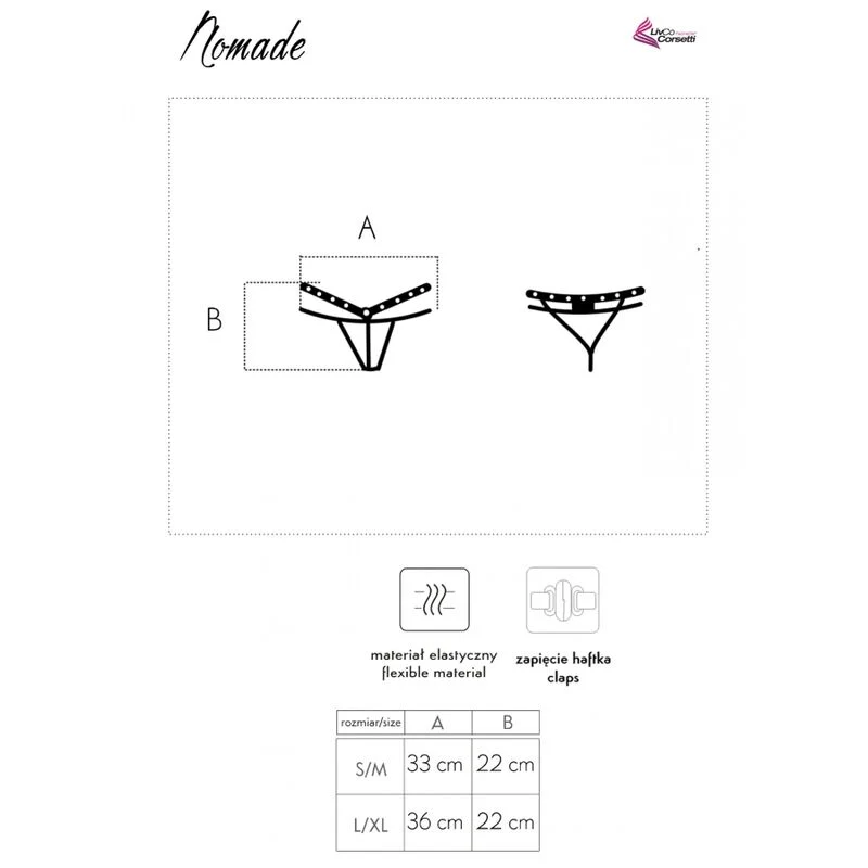LIVCO CORSETTI FASHION - NOMADE TANGA CROTCHLESS NEGRO - Image 21