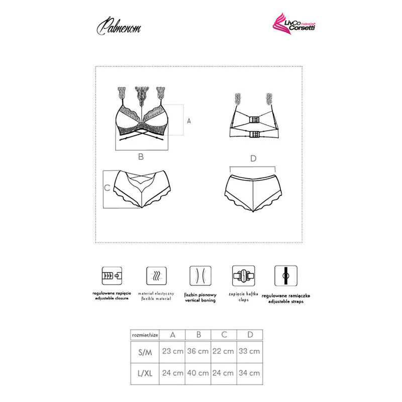 LIVCO CORSETTI FASHION - PALMENOM LC 90614 SUJETADOR + PANTY NEGRO - Image 21