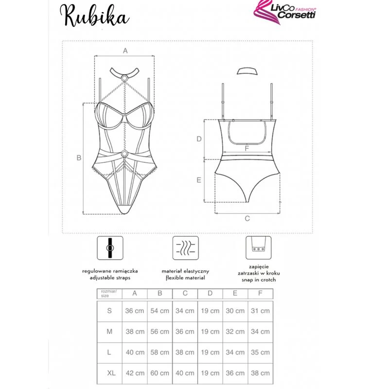 LIVCO CORSETTI FASHION - RUBIKA LC XG079 BODY CON GARGANTILLA NEGRO S - Image 16