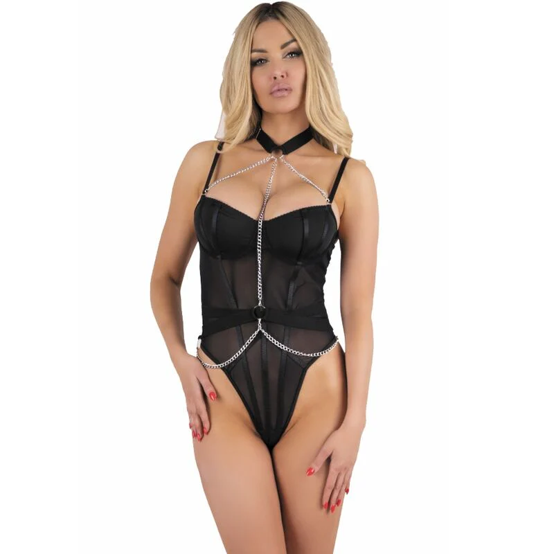 LIVCO CORSETTI FASHION - RUBIKA LC XG079 BODY CON GARGANTILLA NEGRO S - Image 21