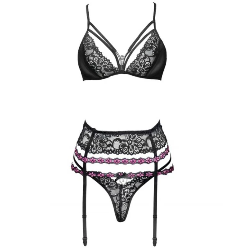 LIVCO CORSETTI FASHION - SNEHANA LC 90443 SUJETADOR + LIGUERO + PANTY NEGRO - Image 24