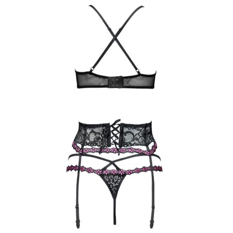 LIVCO CORSETTI FASHION - SNEHANA LC 90443 SUJETADOR + LIGUERO + PANTY NEGRO - Image 25
