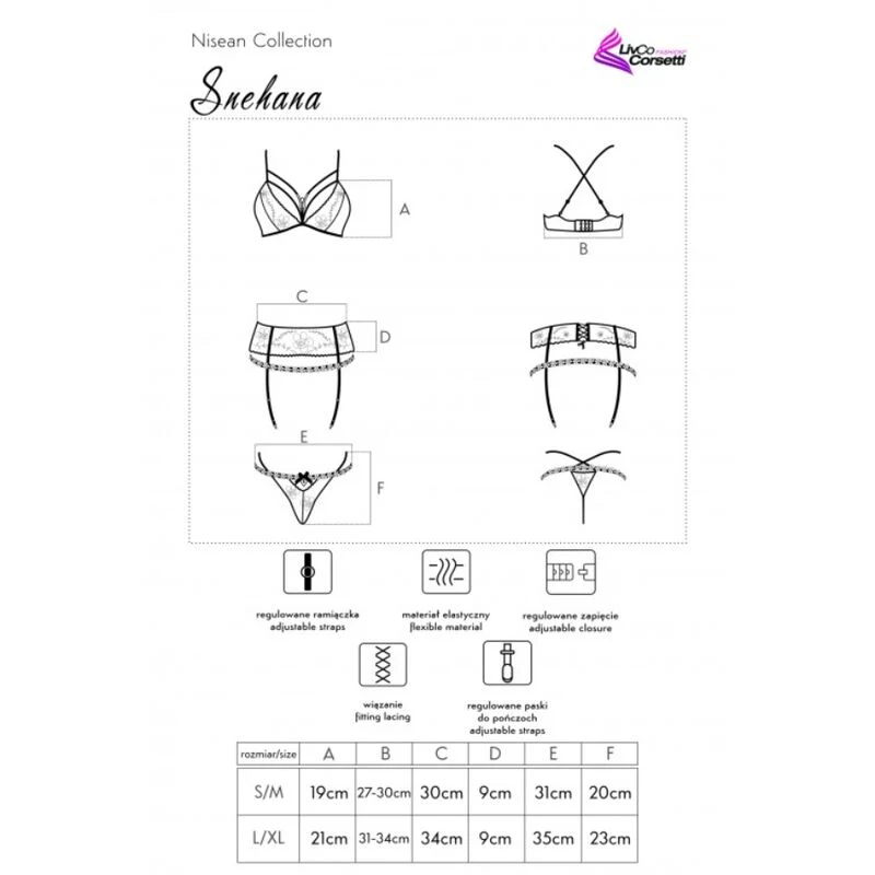 LIVCO CORSETTI FASHION - SNEHANA LC 90443 SUJETADOR + LIGUERO + PANTY NEGRO - Image 4