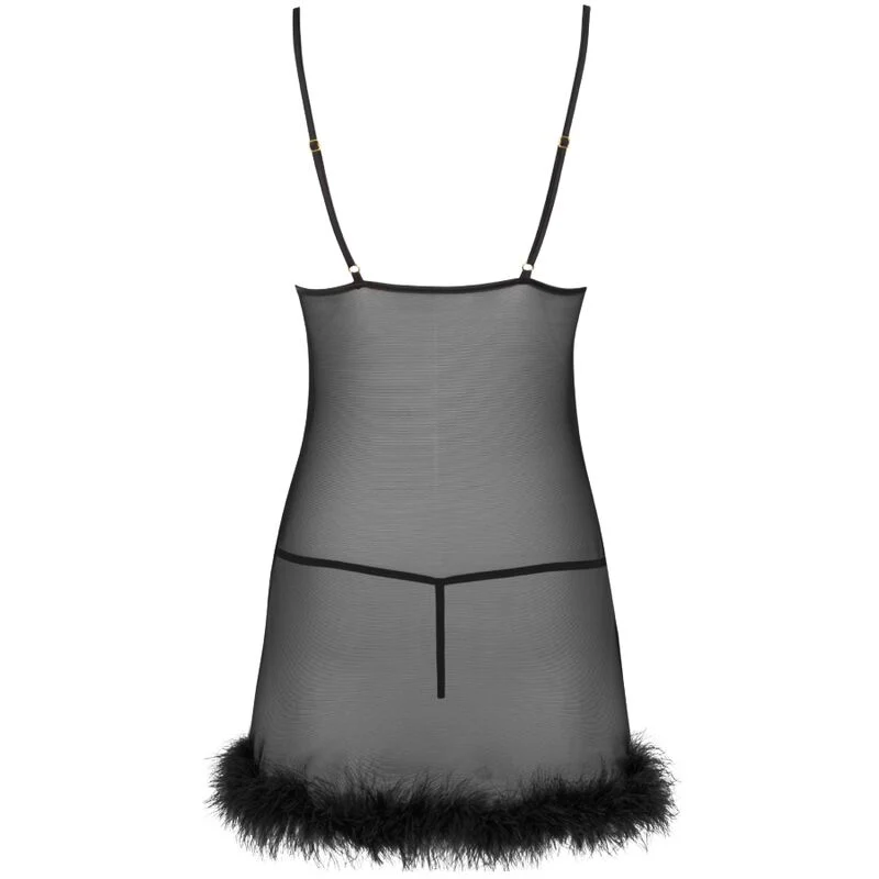 LIVCO CORSETTI FASHION - ZERUNAM SET BABYDOLL + TANGA NEGRO - Image 19