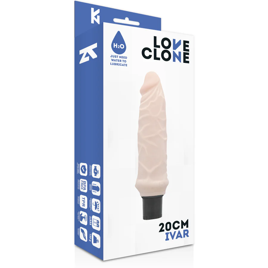LOVECLONE - VIBRADOR AUTO LUBRIFICANTE IVAR 20 CM -O- 3.7 CM - Image 4