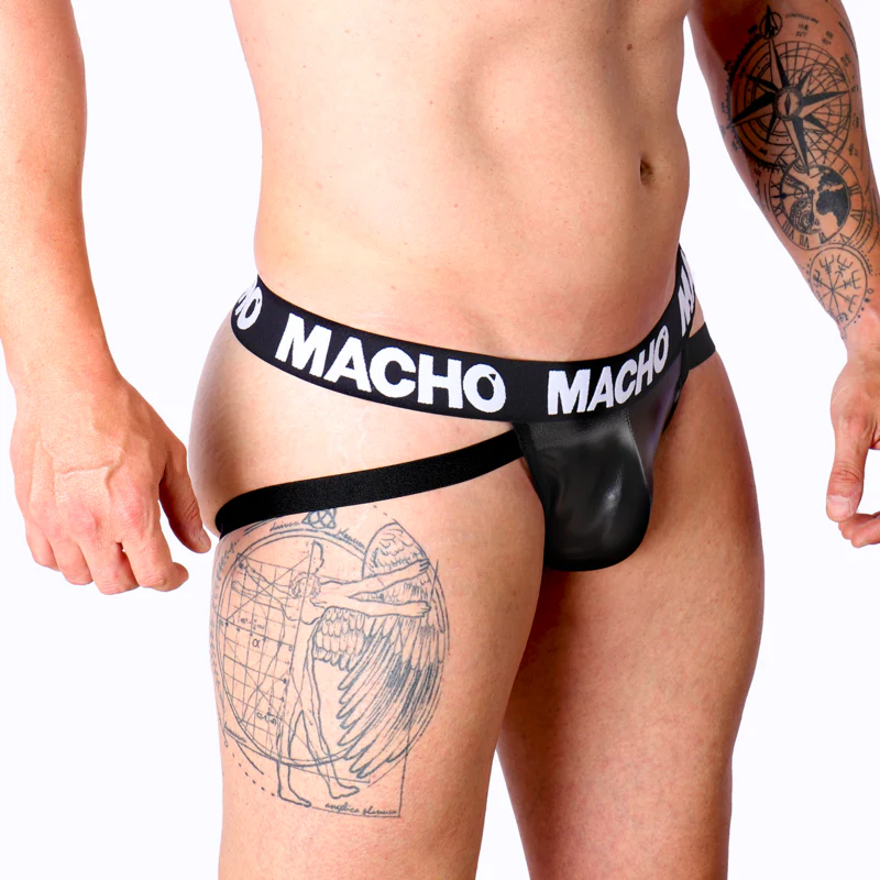 MACHO - MX25NC JOCK CUERO NEGRO - Image 32