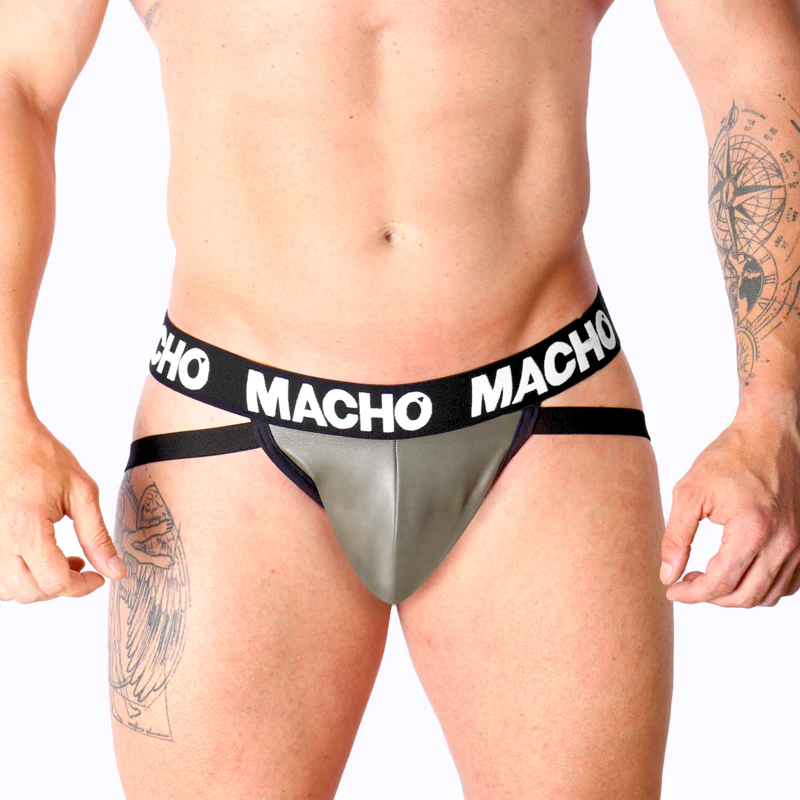 MACHO - MX27GR JOCK CUERO GRIS BEIGE XL - Image 24