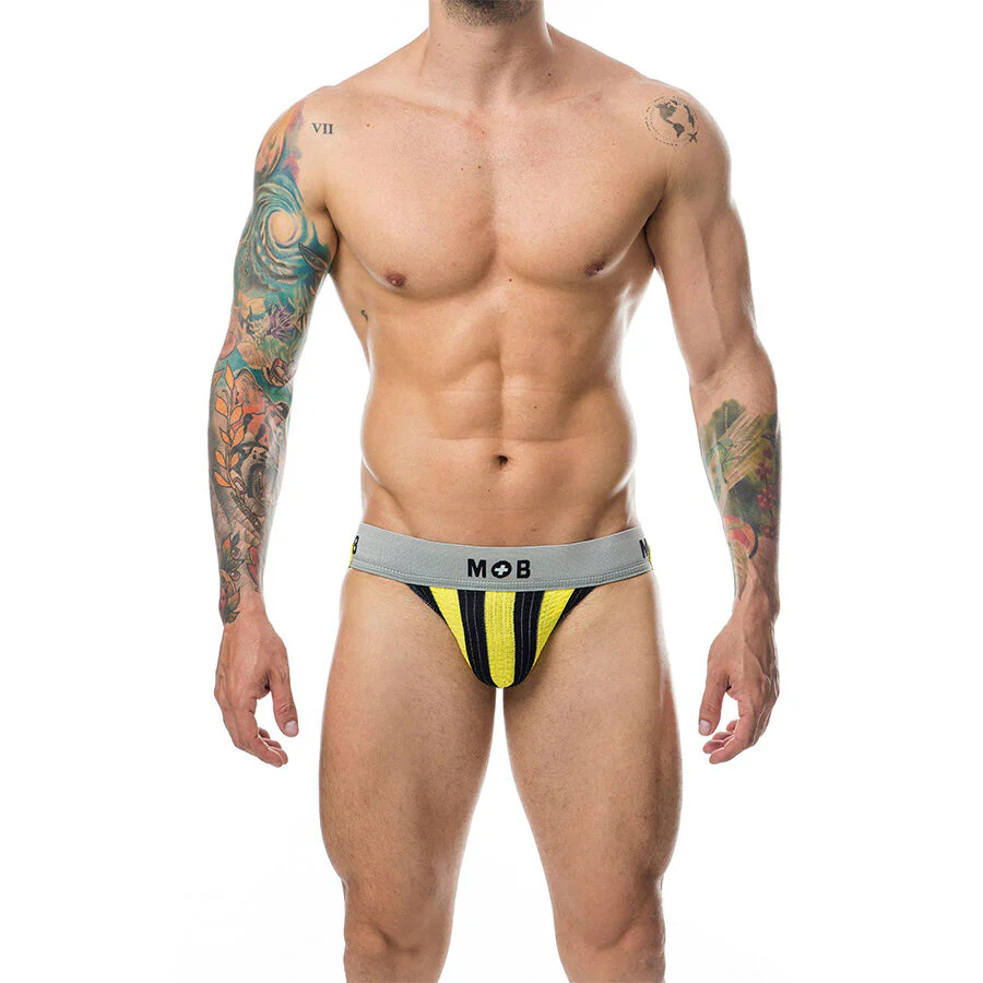 MOB - CALÇA CLASSIC JOCK STRIPE AMARELA TAMANHO G - Image 3