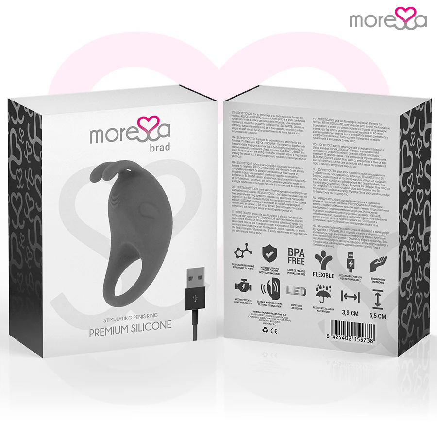 MORESSA - BRAD PREMIUM SILICONE RECARREGVEL PRETO - Image 7