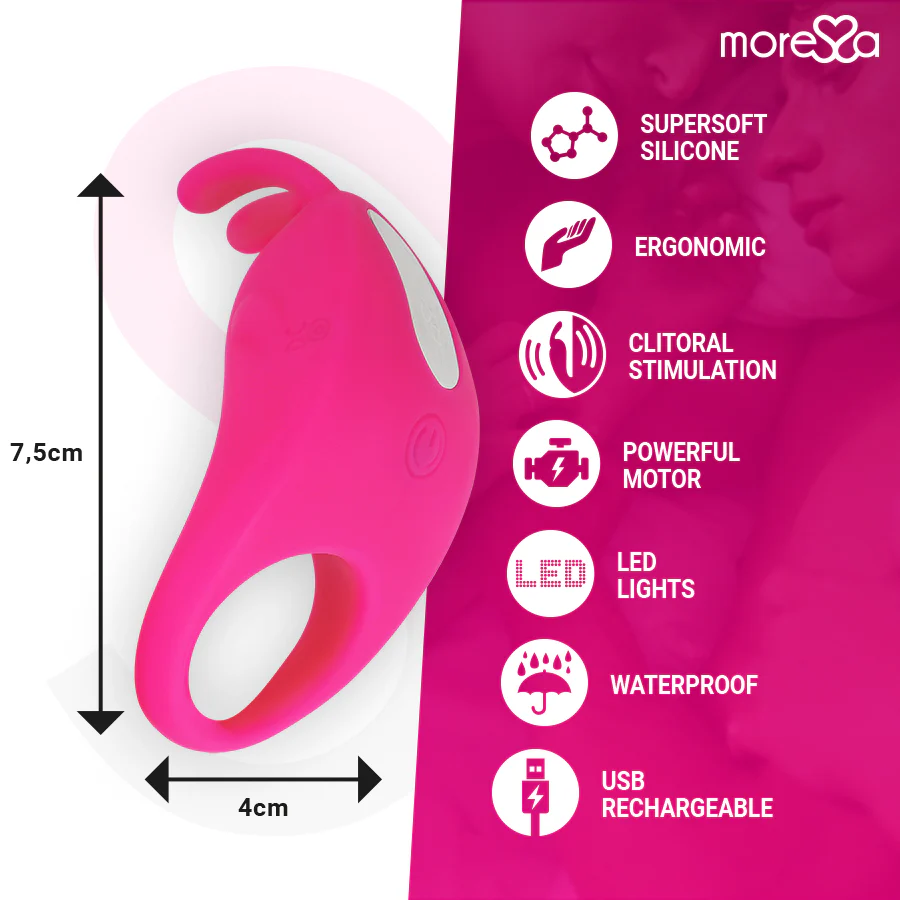 MORESSA - BRAD PREMIUM SILICONE RECARREGVEL ROSA - Image 4