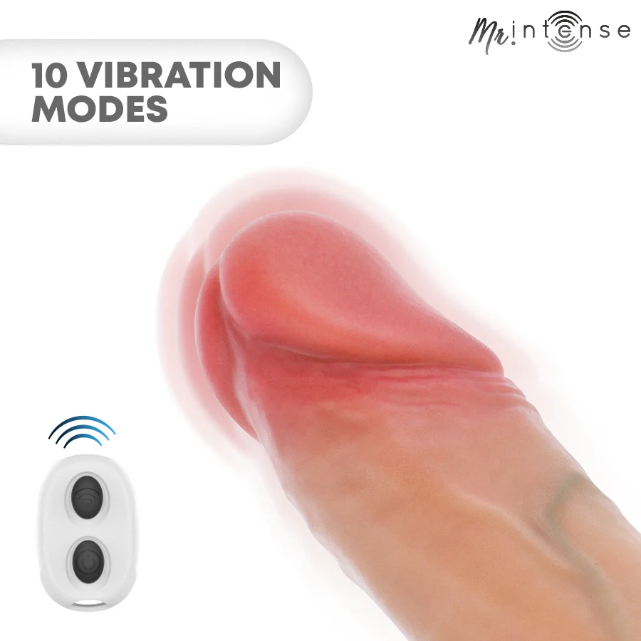 MR INTENSE - ARNOLD L CAPA PENIANA VIBRATÓRIA ULTRA-REALISTA COM CONTROLE REMOTO 16 CM -Ø- 4,5 CM - Image 2