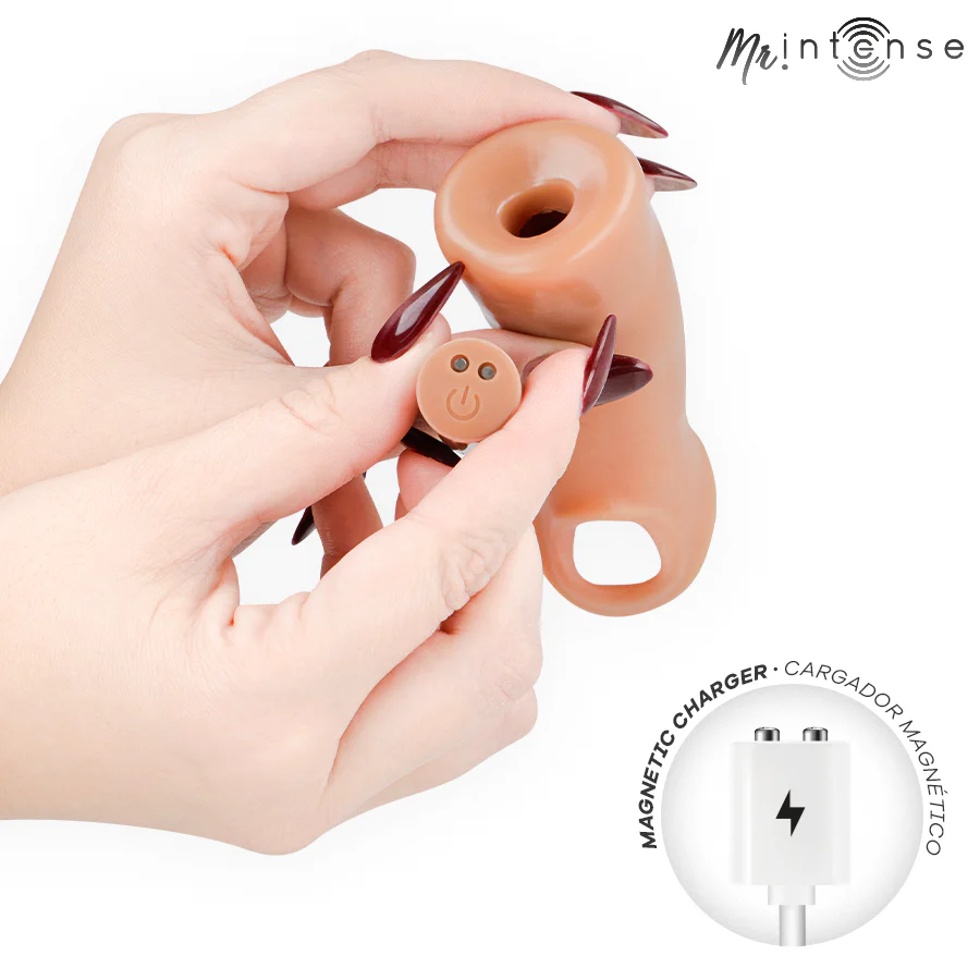MR INTENSE - ARNOLD L CAPA PENIANA VIBRATÓRIA ULTRA-REALISTA COM CONTROLE REMOTO 16 CM -Ø- 4,5 CM - Image 4
