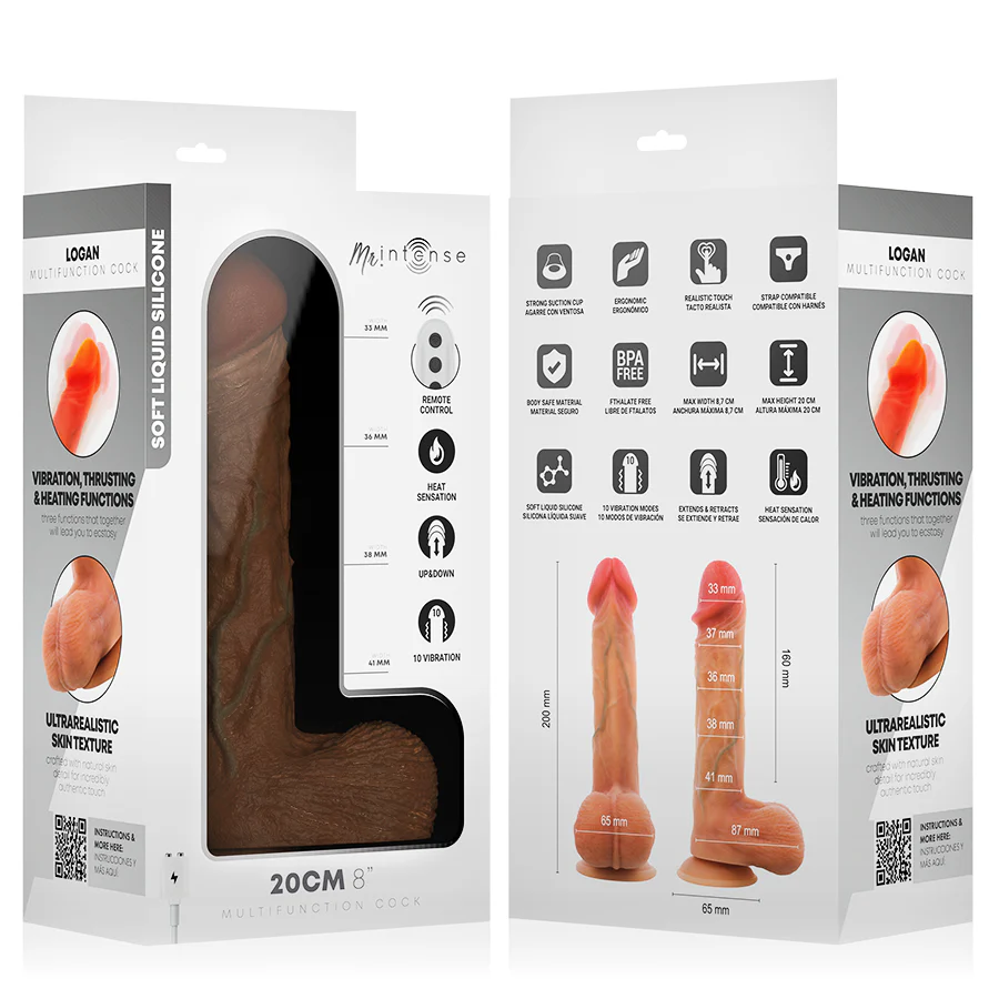 MR INTENSE - LOGAN VIBRADOR COM EFEITO DE CALOR E CONTROLE REMOTO 20 CM -Ø- 4,1 CM - Image 11