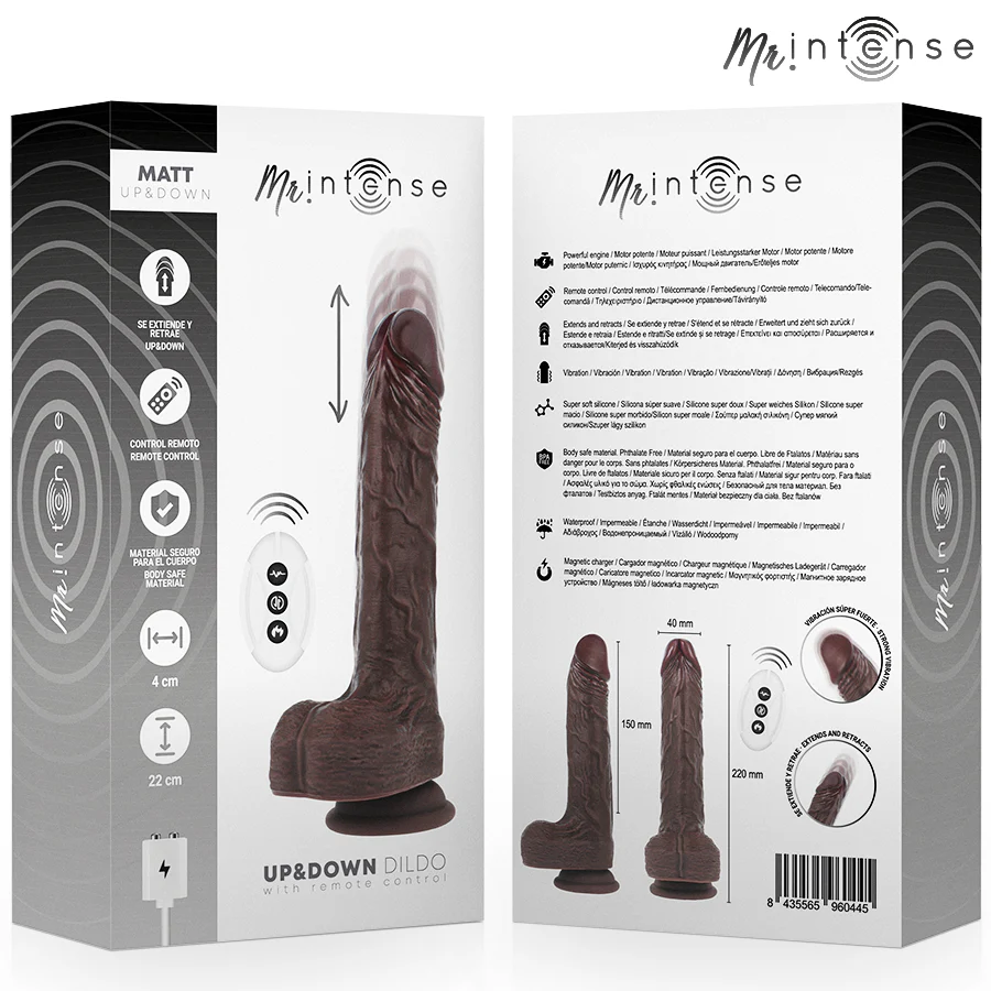 MR INTENSE - MATT REALISTA MULTIFUNCIONAL COM VIBRAÇÃO PARA CIMA E PARA BAIXO, CONTROLE REMOTO, 22 CM -O- 4 CM - Image 5