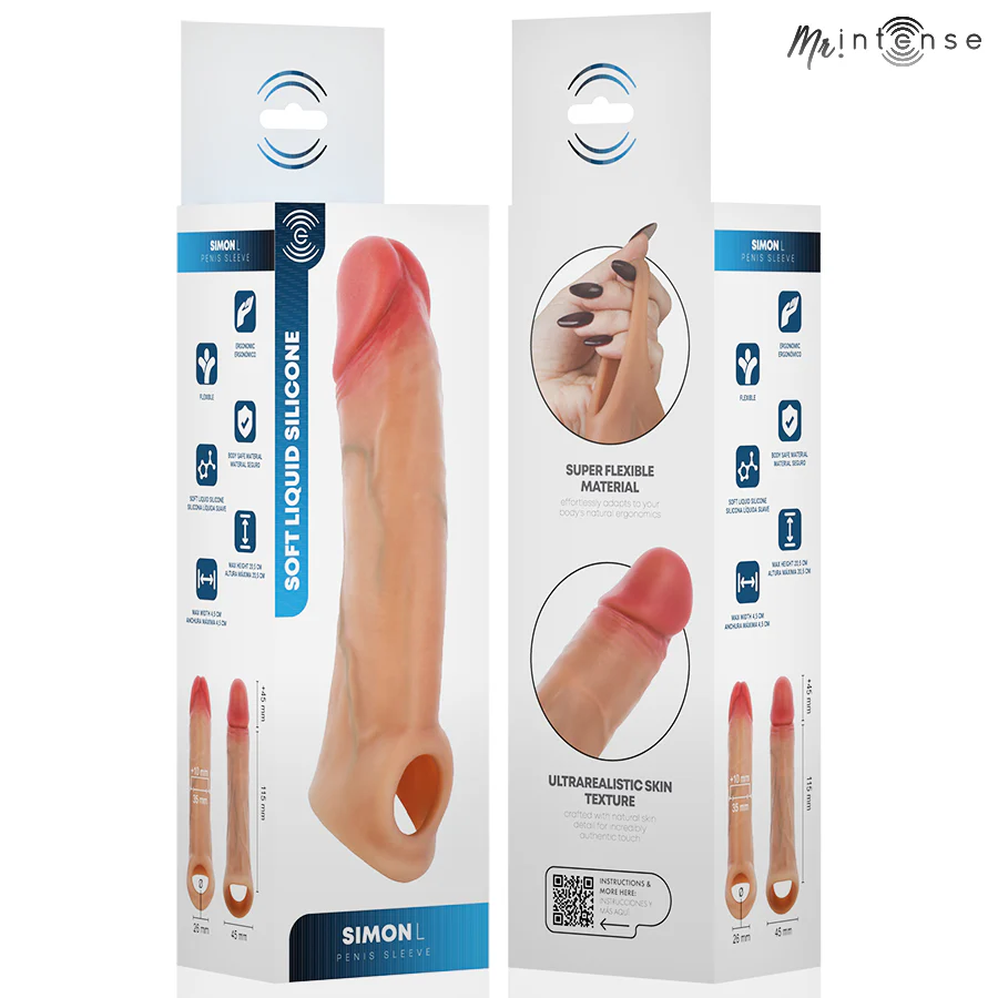 MR INTENSE - SIMON L CAPA PARA PÊNIS 16 CM -Ø- 4,5 CM - Image 5