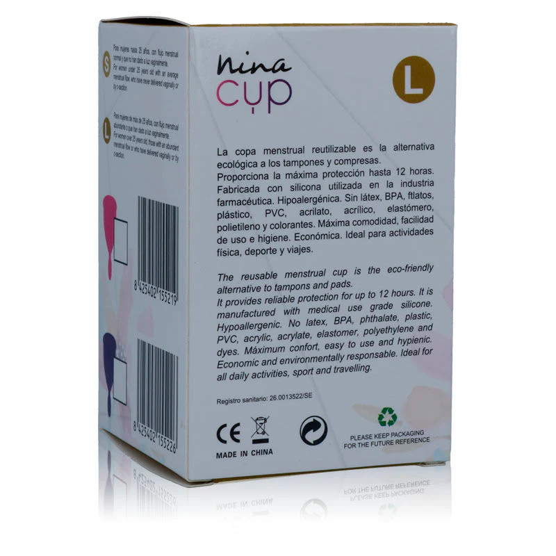 NINA KIKÍ - COPO MENSTRUAL ROSA - TAMANHO L - Image 5