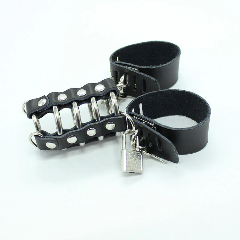 OHMAMA FETISH - GAIOLA PARA PÊNIS COM ANÉIS DE METAL E ALAS DE COURO - Image 3