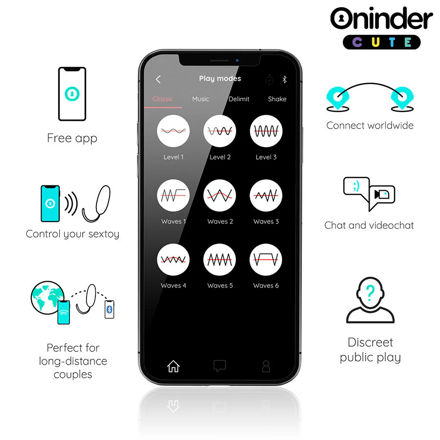 ONINDER CUTE - OVO DE SILICONE VIBRO-GIRATÓRIO LOVE PLEASURE - APLICATIVO MUNDIAL GRATUITO - Image 5