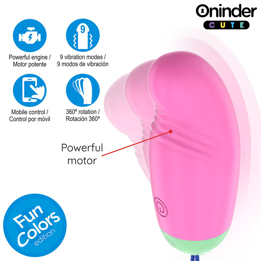 ONINDER CUTE - OVO VIBRO-GIRATÓRIO LOVE PLEASURE 360 SILICONE - APLICATIVO MUNDIAL GRATUITO - Image 6
