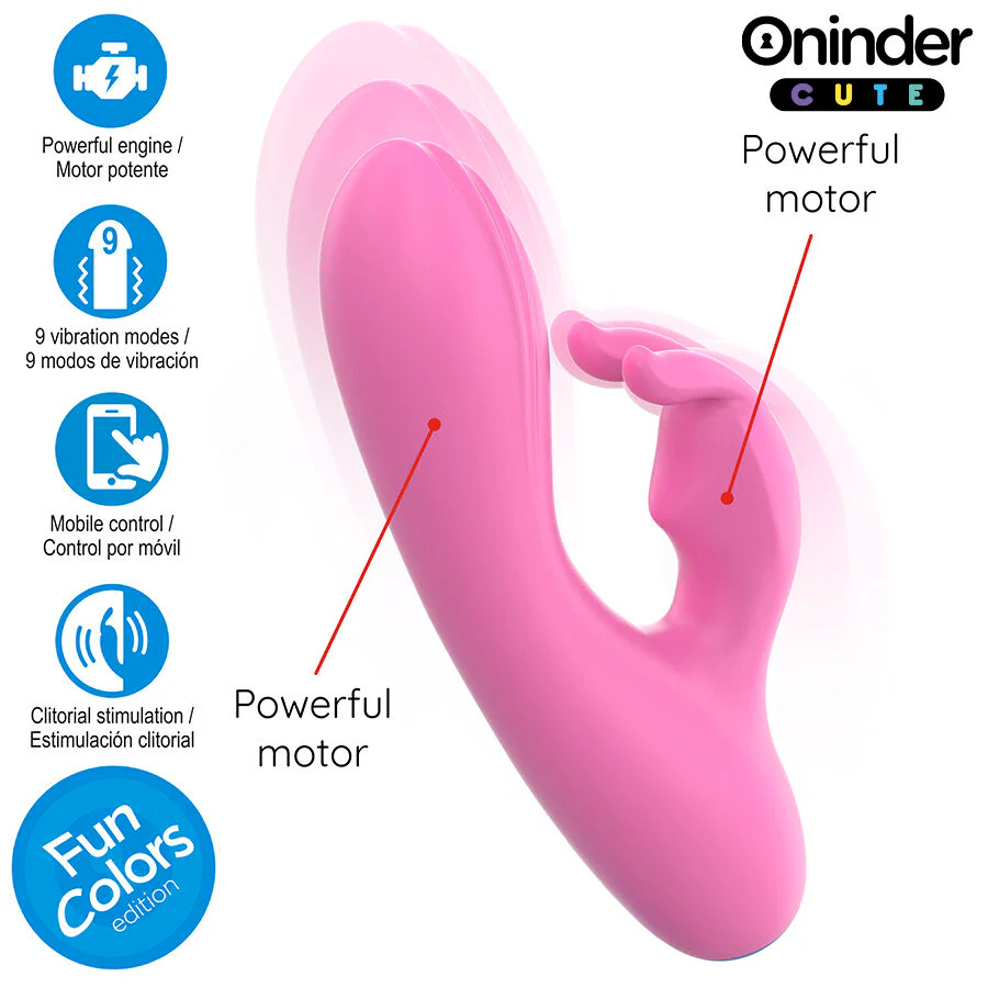 ONINDER CUTE - VIBRADOR LOVE BUNNY PARA PONTO G E CLITÓRIS - APLICATIVO MUNDIAL GRATUITO - Image 5