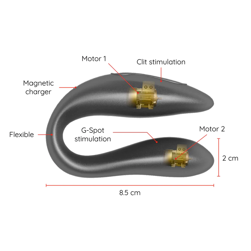 ONINDER - LISBOA G-SPOT & CLITORAL STIMULATOR BLACK - APLICAÇÃO GRATUITA - Image 4